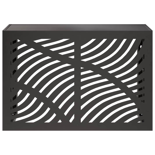 Air Conditioner Cover Black 90 x 40 x 60 cm Steel