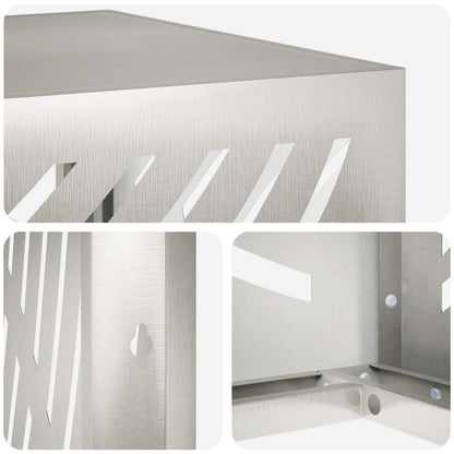 Air Conditioner Cover Silver 90 x 40 x 60 cm Stainless Steel