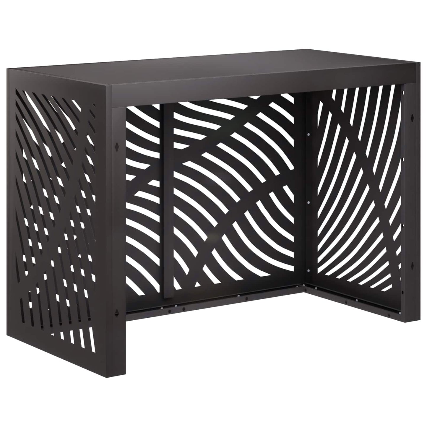 Air Conditioner Cover Black 100 x 50 x 70 cm Steel