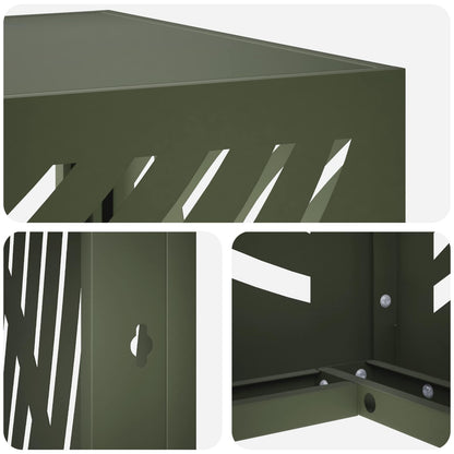 Air Conditioner Cover Olive Green 100 x 50 x 70 cm Steel