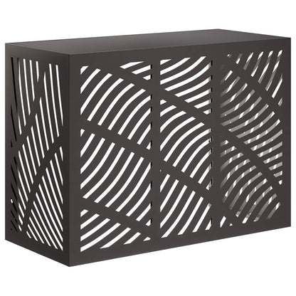 Air Conditioner Cover Black 110 x 50 x 80 cm Steel