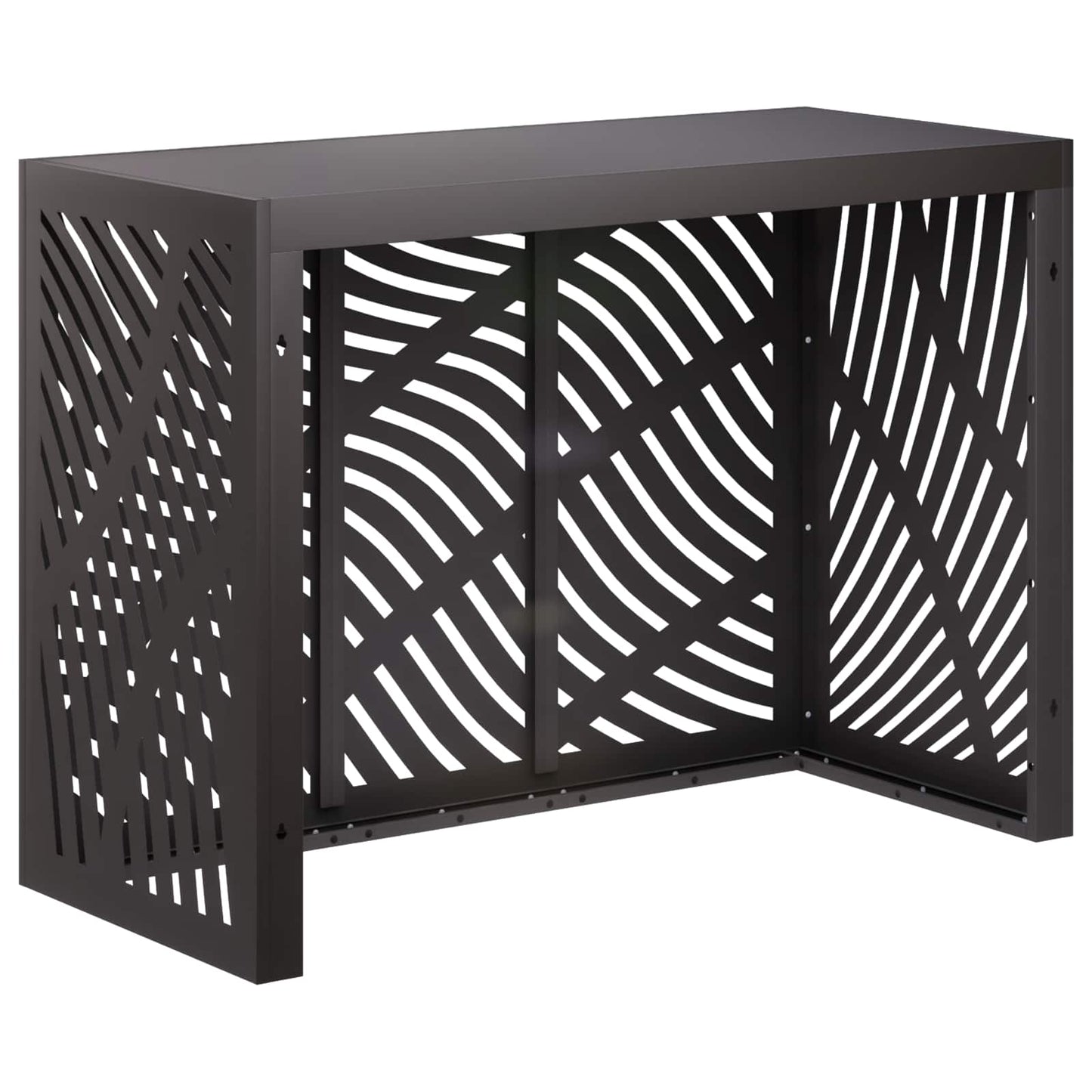 Air Conditioner Cover Black 110 x 50 x 80 cm Steel