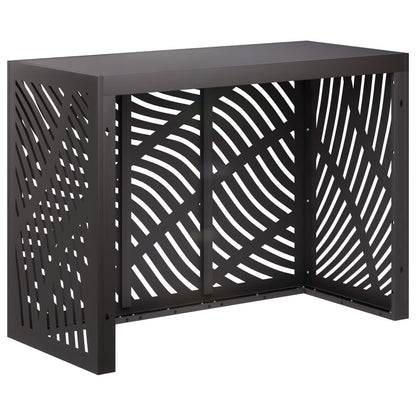 Air Conditioner Cover Black 110 x 50 x 80 cm Steel