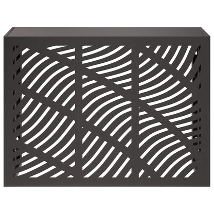 Air Conditioner Cover Black 110 x 50 x 80 cm Steel