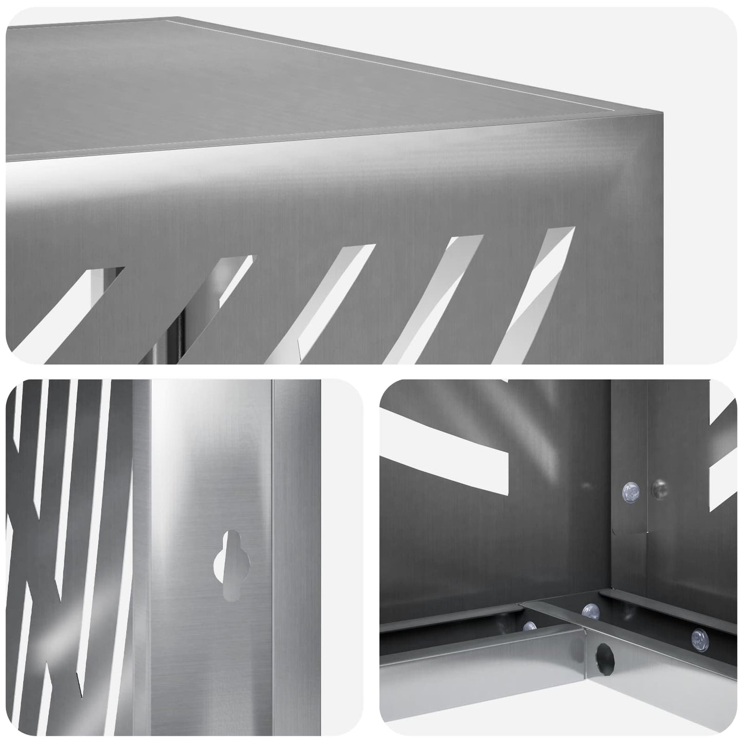 Air Conditioner Cover Silver 110 x 50 x 80 cm Galvanised Steel