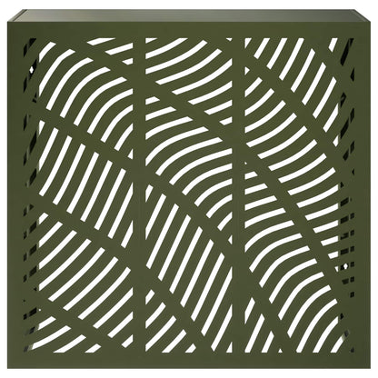 Air Conditioner Cover Olive Green 110 x 50 x 105 cm Steel