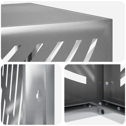 Air Conditioner Cover Silver 110 x 50 x 105 cm Galvanised Steel