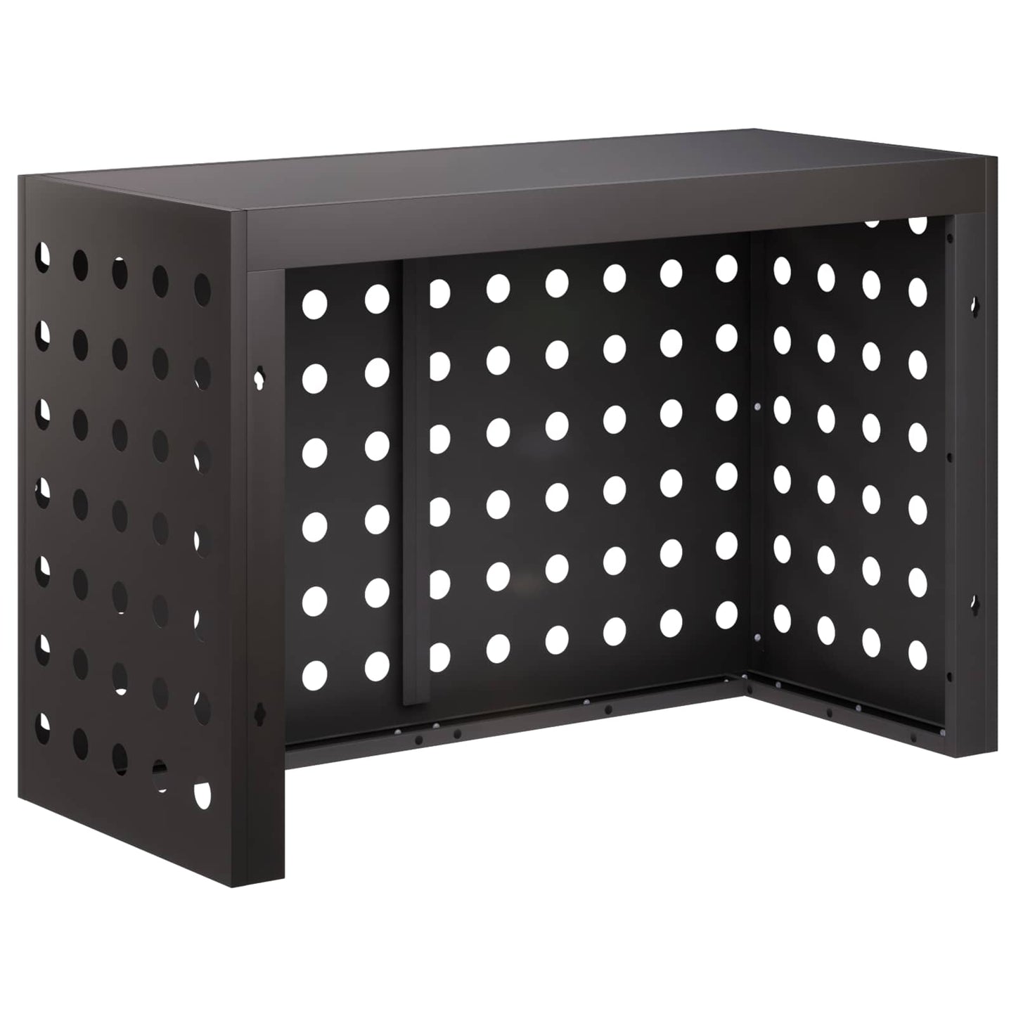 Air Conditioner Cover Black 90 x 40 x 60 cm Steel