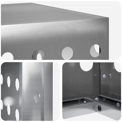 Air Conditioner Cover Silver 110 x 50 x 80 cm Galvanised Steel