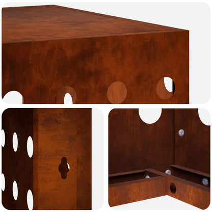 Air Conditioner Cover Rusty 110 x 50 x 80 cm Weathering Steel