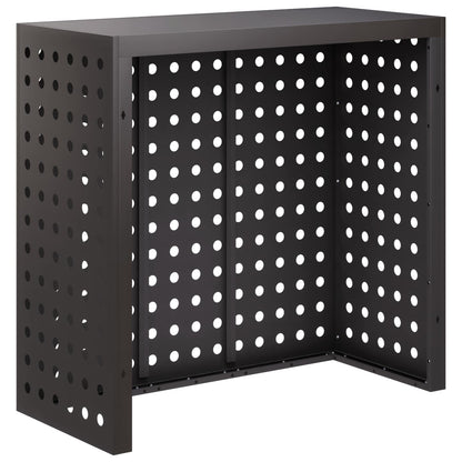 Air Conditioner Cover Black 110 x 50 x 105 cm Steel