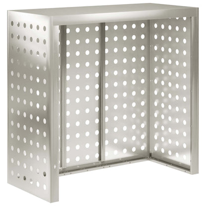 Air Conditioner Cover Silver 110 x 50 x 105 cm Stainless Steel