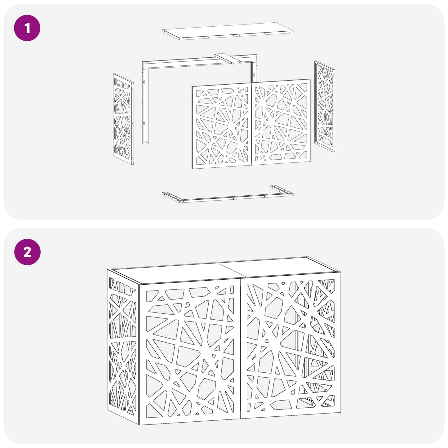 Air Conditioner Cover Black 90 x 40 x 60 cm Steel