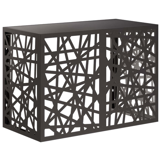 Air Conditioner Cover Black 100 x 50 x 70 cm Steel