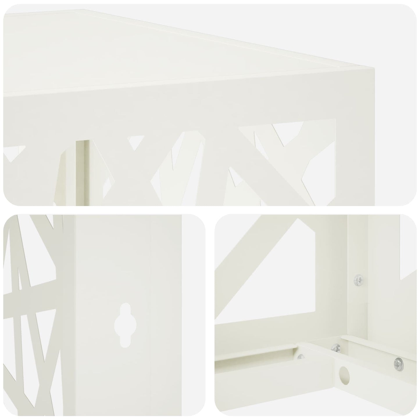 Air Conditioner Cover White 110 x 50 x 80 cm Steel