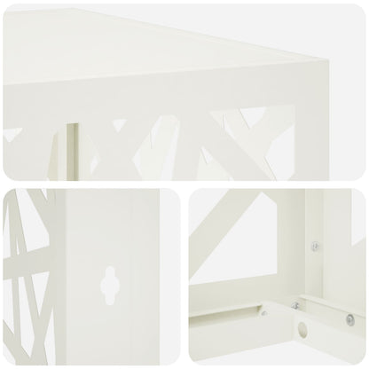 Air Conditioner Cover White 110 x 50 x 80 cm Steel