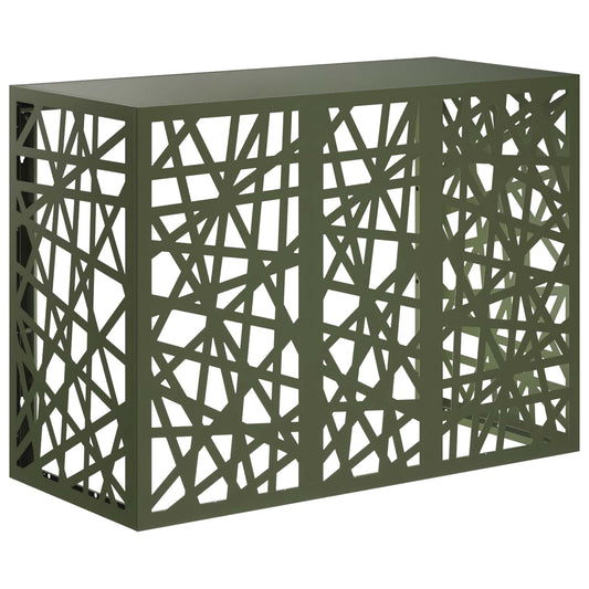 Air Conditioner Cover Olive Green 110 x 50 x 80 cm Steel
