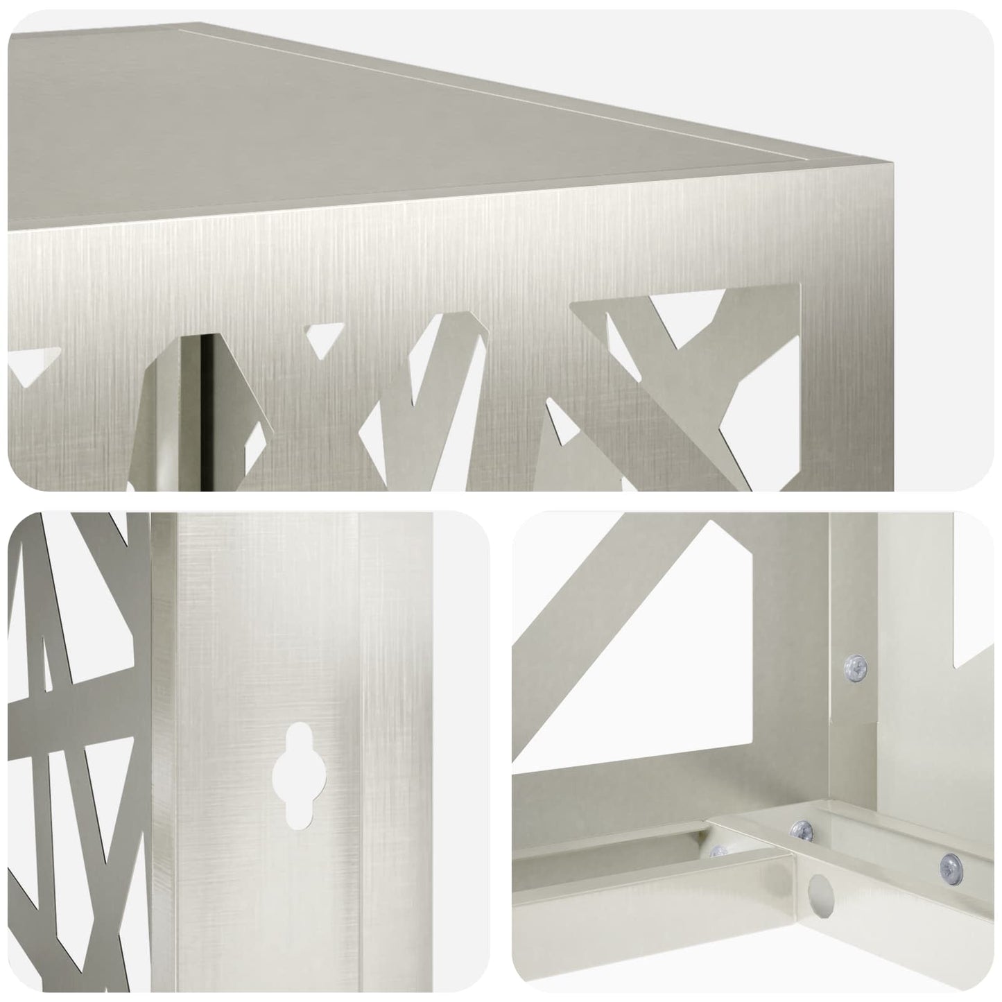 Air Conditioner Cover Silver 110 x 50 x 80 cm Stainless Steel