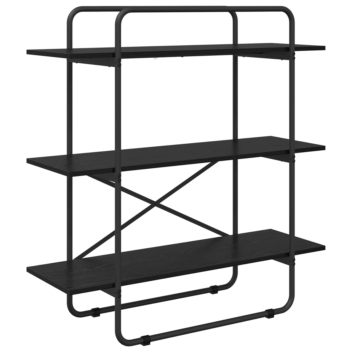 Bookshelf 3-Tier 100 x 35 x 105 cm PB Black Oak