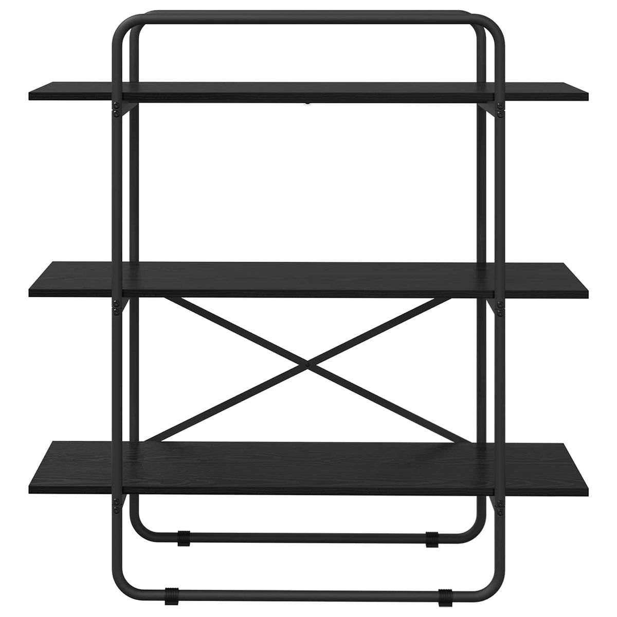 Bookshelf 3-Tier 100 x 35 x 105 cm PB Black Oak