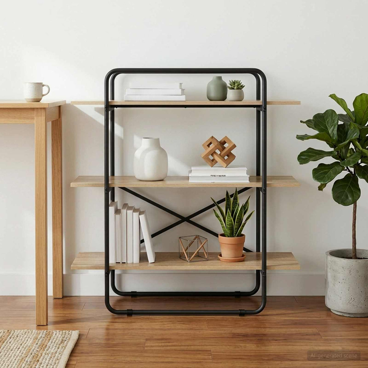 Bookshelf 3-Tier 100 x 35 x 105 cm PB Sonoma Oak