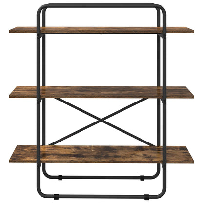Bookshelf 3-Tier 100 x 35 x 105 cm PB Smoked Oak