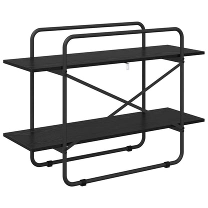 Bookshelf 2-Tier 100 x 35 x 70 cm PB Black Oak