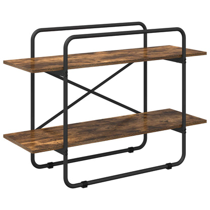 Bookshelf 2-Tier 100 x 35 x 70 cm PB Smoked Oak