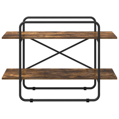 Bookshelf 2-Tier 100 x 35 x 70 cm PB Smoked Oak