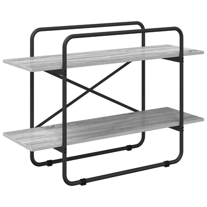 Bookshelf 2-Tier 100 x 35 x 70 cm PB Grey Sonoma