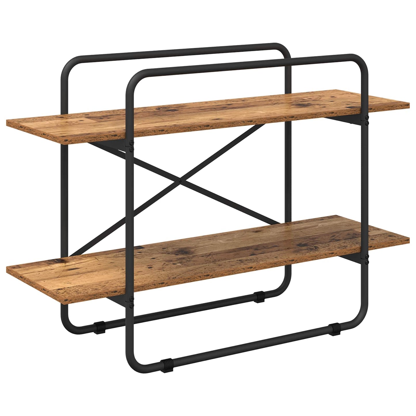 Bookshelf 2-Tier 100 x 35 x 70 cm PB Oak Wood