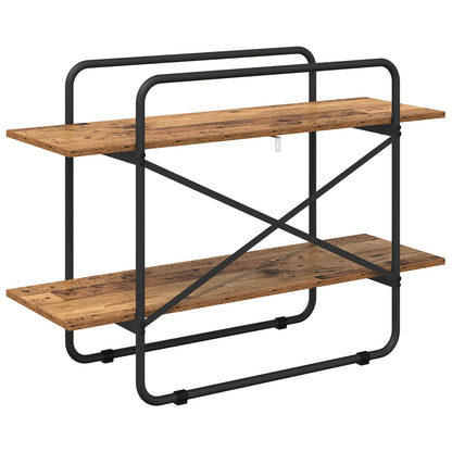 Bookshelf 2-Tier 100 x 35 x 70 cm PB Oak Wood