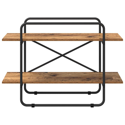 Bookshelf 2-Tier 100 x 35 x 70 cm PB Oak Wood