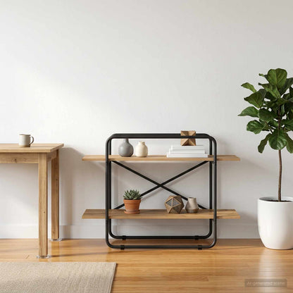 Bookshelf 2-Tier 100 x 35 x 70 cm PB Artisan Oak
