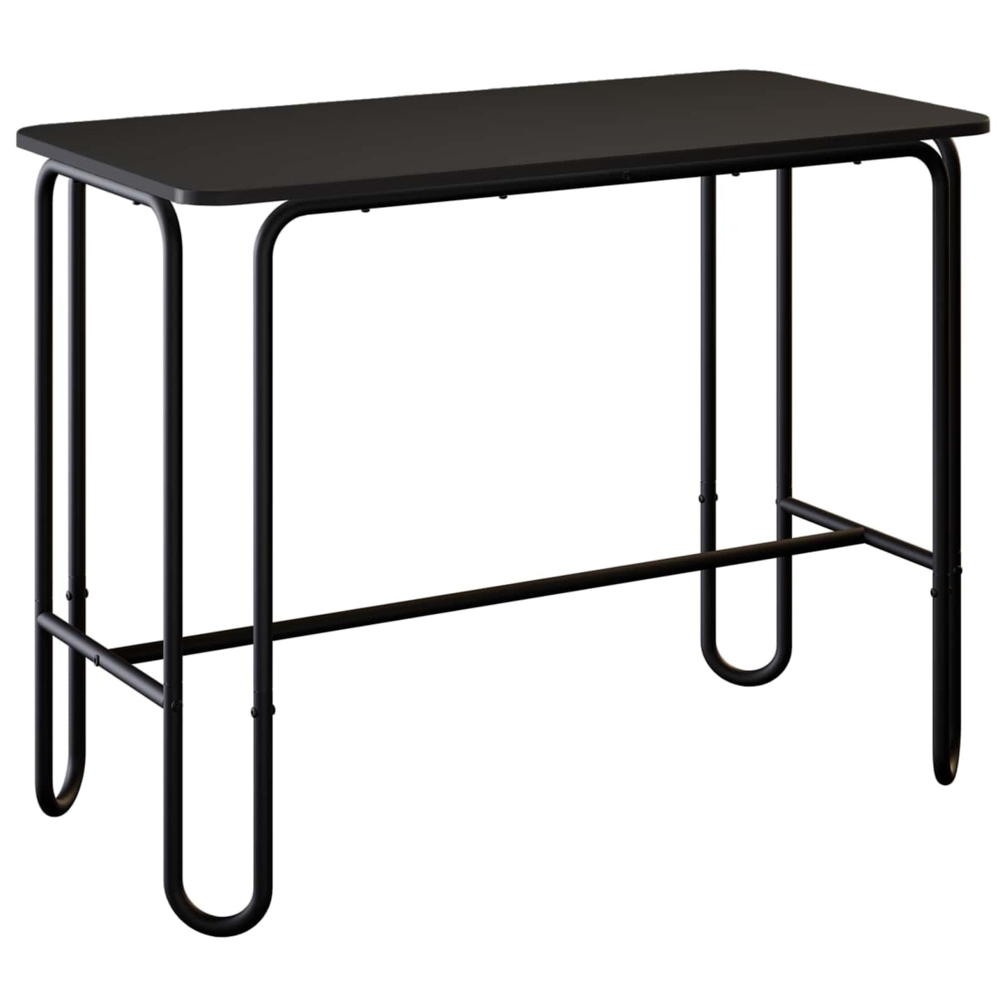 Dining Table 100 x 50 x 75 cm Engineered Wood Black Rectangular