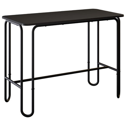 Dining Table 100 x 50 x 75 cm Engineered Wood Black Rectangular