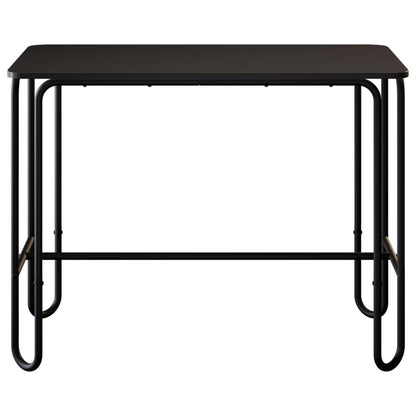 Dining Table 100 x 50 x 75 cm Engineered Wood Black Rectangular