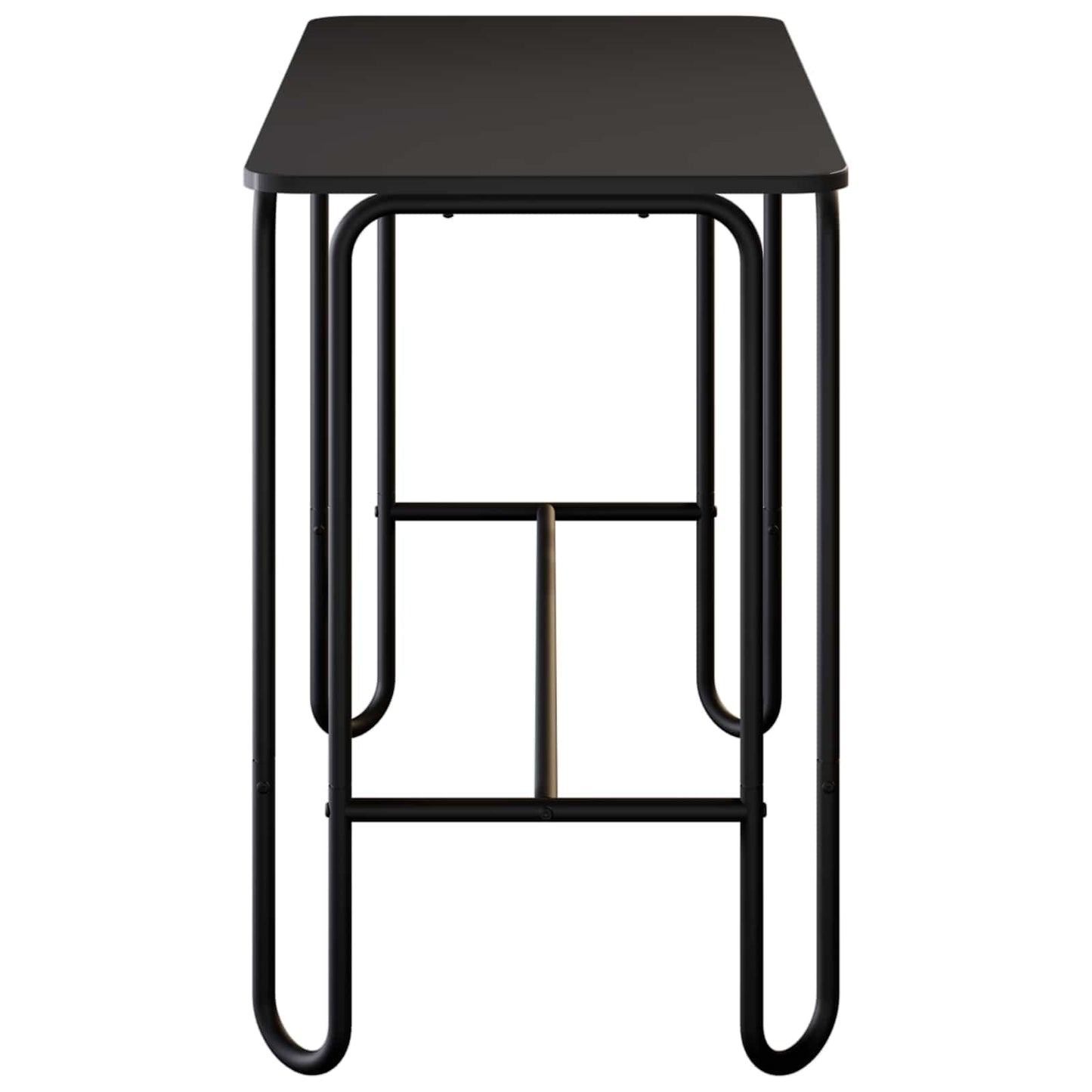 Dining Table 100 x 50 x 75 cm Engineered Wood Black Rectangular