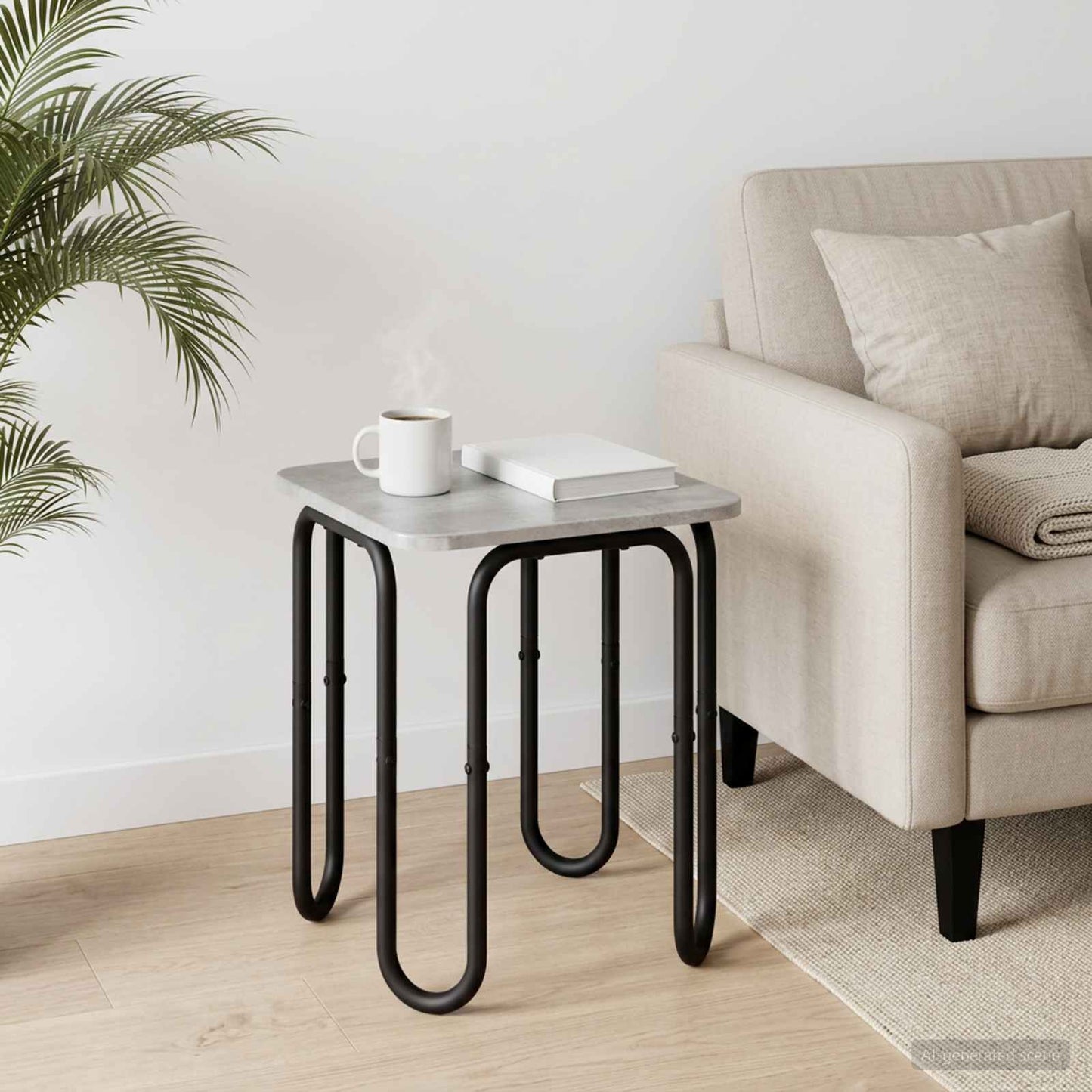 Coffee Table Concrete Grey 40 x 40 x 45 cm Engineered Wood