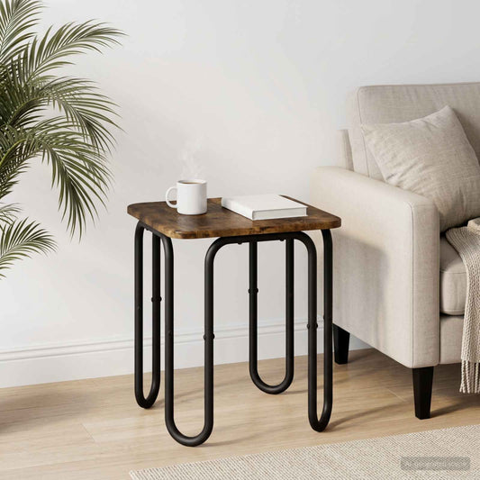 Coffee Table Smoked Oak 40 x 40 x 45 cm Engineered Wood