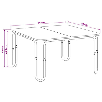Coffee Table Concrete Grey 59 x 59 x 45 cm Engineered Wood