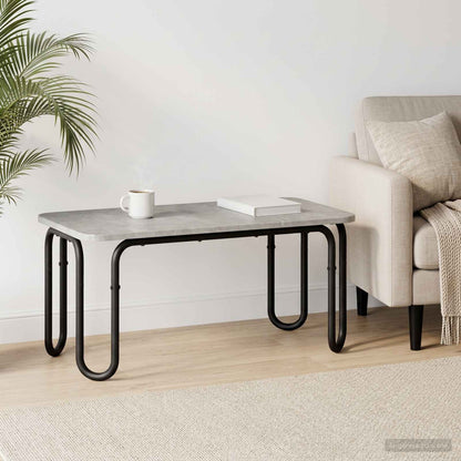 Coffee Table Concrete Grey 79.5 x 40 x 36 cm Engineered Wood