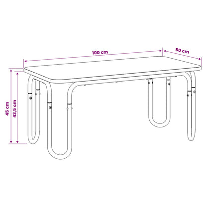 Coffee Table Black 100 x 50 x 45 cm Engineered Wood