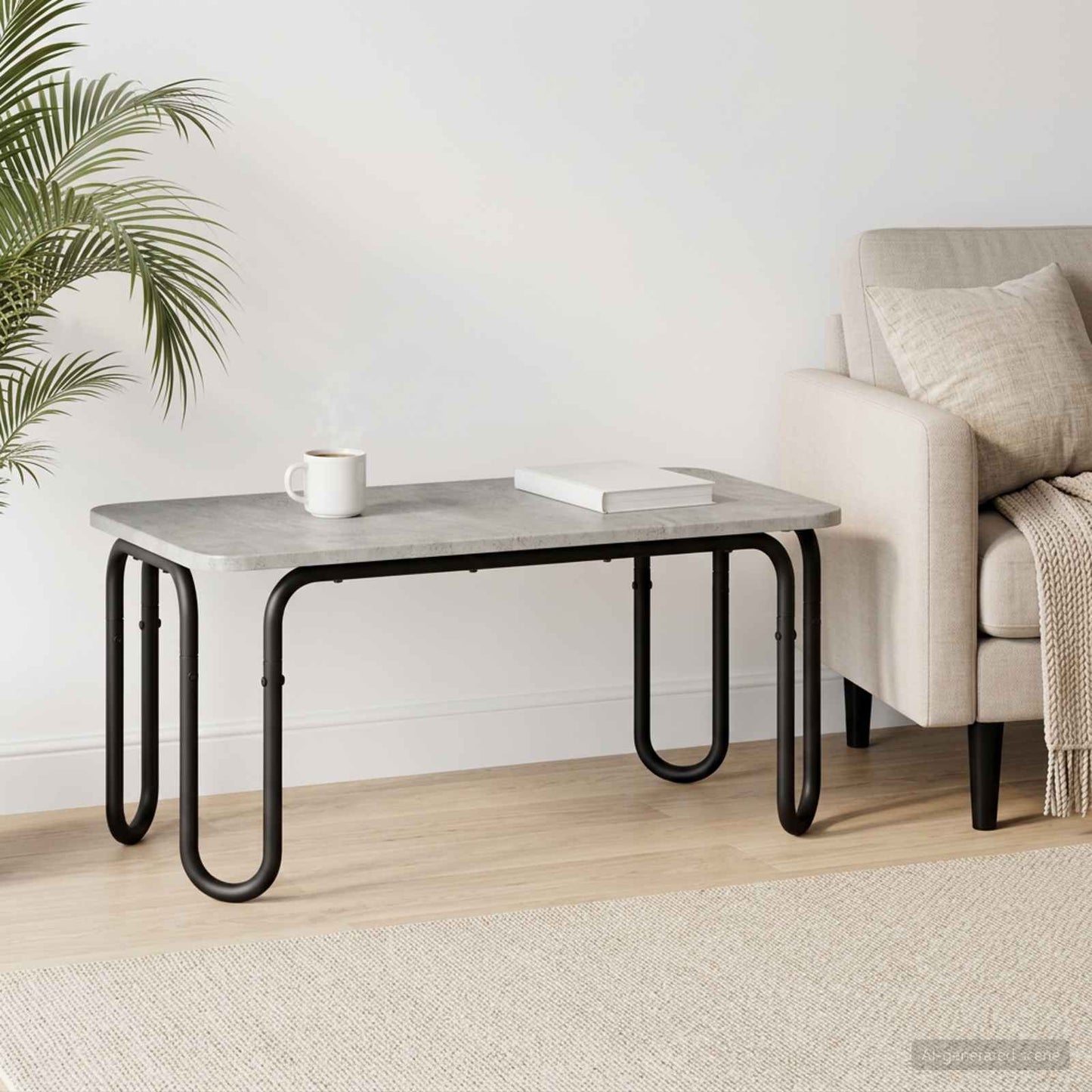 Coffee Table Concrete Grey 100 x 50 x 45 cm Engineered Wood