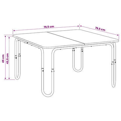 Coffee Table Concrete Grey 79.5 x 79.5 x 45 cm Engineered Wood