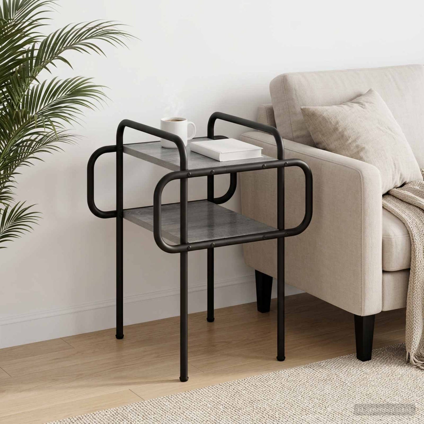 Coffee Table Grey Sonoma 40 x 40 x 51 cm Engineered Wood