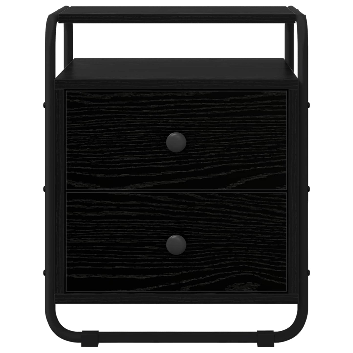 Bedside Cabinet Black Oak 40 x 36.5 x 50 cm Engineered Wood