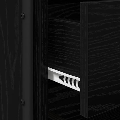 Bedside Cabinet 2 pcs Black Oak 40 x 36.5 x 50 cm