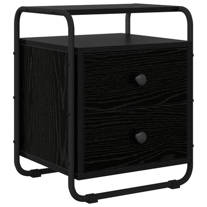 Bedside Cabinet 2 pcs Black Oak 40 x 36.5 x 50 cm