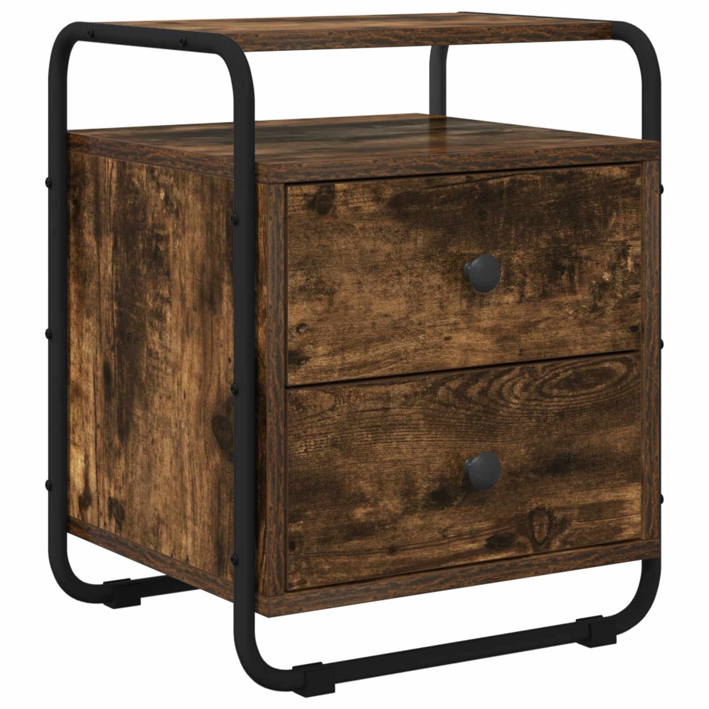 Bedside Cabinet Smoked Oak 40 x 36.5 x 50 cm Engineered Wood